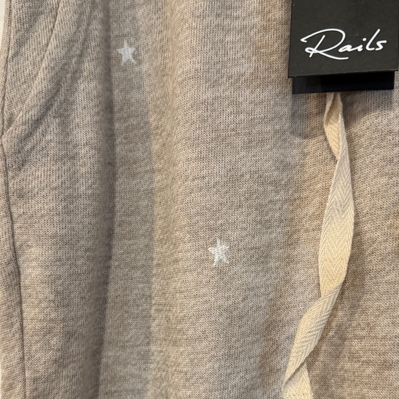 Rails Light Gray Women's Joggers with Star Design - Picture 3 of 8